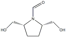 1-피롤리딘카르복스알데히드,2,5-비스(히드록시메틸)-,(2R,5S)-rel-(9CI) 구조식 이미지