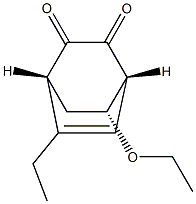 Bicyclo[2.2.2]oct-5-ene-2,3-dione, 7-ethoxy-5-ethyl-, (1R,4R,7R)-rel- (9CI) 구조식 이미지