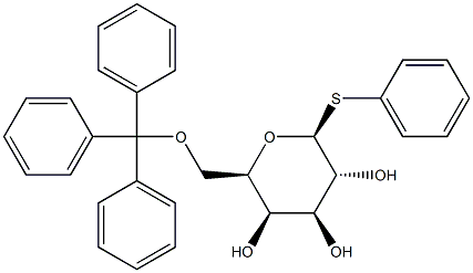 β-D-Galactopyranoside, phenyl 1-thio-6-O-(triphenylMethyl)- Structure