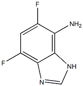 1H-벤즈이미다졸-4-아민,5,7-디플루오로-(9CI) 구조식 이미지