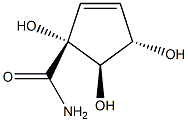 2-Cyclopentene-1-carboxamide,1,4,5-trihydroxy-,(4R,5S)-rel-(-)-(9CI) 구조식 이미지