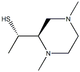 2-Piperazinemethanethiol,-alpha-,1,4-trimethyl-,(-alpha-R,2S)-rel-(9CI) Structure