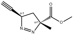 3H-Pyrazole-3-carboxylicacid,5-ethynyl-4,5-dihydro-3-methyl-,methylester,(3R,5R)-rel-(9CI) Structure