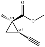 Cyclopropanecarboxylic acid, 2-ethynyl-1-methyl-, methyl ester, (1R,2S)-rel- (9CI) Structure