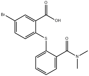 5-브로모-2-[[2-[(디메틸아미노)카르보닐]페닐]티오] 구조식 이미지