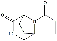3,8-Diazabicyclo[3.2.1]octan-2-one,8-propionyl-(8CI) Structure