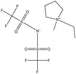 1-에틸-1-메틸피롤리디늄과
1,1,1-트리플루오로-N-[(트리플루 오로메틸)술포닐]메탄술폰아미드의 염(1:1) 구조식 이미지