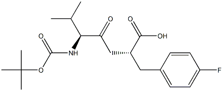(αR)-α-[(3S)-3-(tert-ButyloxycarbonylaMino)-4-Methyl-2-oxopentyl]-4-fluoro-benzenepropanoic Acid Structure