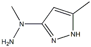 1H-피라졸,3-(히드라지노메틸)-5-메틸-(9Cl) 구조식 이미지