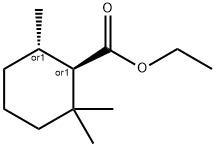 Cyclohexanecarboxylicacid, 2,2,6-trimethyl-, ethyl ester, (1R,6S)-rel- Structure