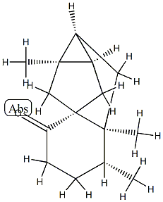 (1S)-1aβ,2,4,5,6,6a,7,7aβ-Octahydro-1,6β,6aβ-trimethyl-1α,2aα-methano-2aH-cyclopropa[b]naphthalen-3(1H)-one Structure