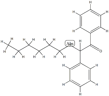 α-Phenyl-α-hexyloxyacetophenone Structure