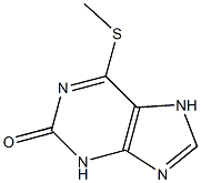 6-METHYLTHIO-2-HYDROXYPURINE*CRYSTALLINE 구조식 이미지