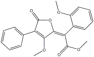 2-Methoxy-α-[(2E)-3-methoxy-5-oxo-4-phenylfuran-2(5H)-ylidene]benzeneacetic acid methyl ester Structure