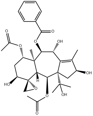 9-Deacetyl-9-benzoyl-
10-debenzoyl-4β,20-epoxytaxchinin A Structure