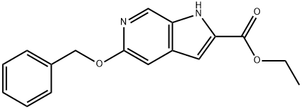 1H-?Pyrrolo[2,?3-?c]?pyridine-?2-?carboxylic acid, 5-?(phenylmethoxy)?-?, ethyl ester 구조식 이미지