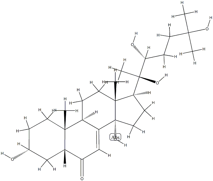 (22R)-3α,14,20,22,25-Pentahydroxy-5β-cholest-7-en-6-one Structure