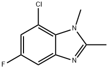 1H-Benzimidazole,7-chloro-5-fluoro-1,2-dimethyl-(9CI) 구조식 이미지