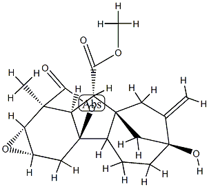 (4bα)-2β,3β-Epoxy-7-hydroxy-1α,4aα-(carbonyloxy)-1-methyl-8-methylenegibbane-10β-carboxylic acid 10-methyl ester 구조식 이미지