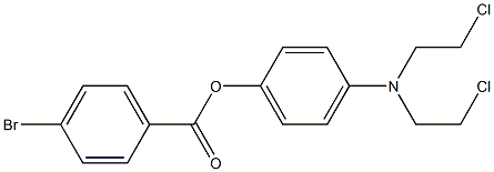 p-[비스(2-클로로에틸)아미노]페닐=p-브로모벤조에이트 구조식 이미지