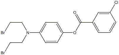 p-[비스(2-브로모에틸)아미노]페닐=m-클로로벤조에이트 구조식 이미지