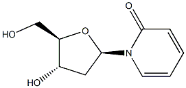 1-(2-데옥시-β-D-리보푸라노실)-2(1H)-피리돈 구조식 이미지