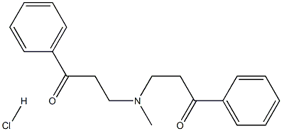 1-Propanone,3,3'-(methylimino)bis[1-phenyl-, hydrochloride 구조식 이미지