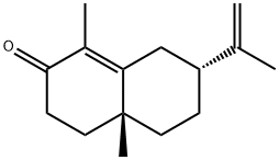 [4aR,(-)]-4,4a,5,6,7,8-Hexahydro-1,4aα-dimethyl-7β-(1-methylethenyl)naphthalene-2(3H)-one 구조식 이미지