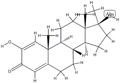 (8S,9S,10S,13S,14S,17S)-2,17-dihydroxy-10,13,17-trimethyl-7,8,9,11,12, 14,15,16-octahydro-6H-cyclopenta[a]phenanthren-3-one 구조식 이미지