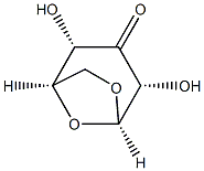 D-lyxo-Hexopyranos-3-ulose, 1,6-anhydro-, beta- (8CI) 구조식 이미지