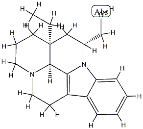 (3α,14α,16α)-14,15-Dihydroeburnamenine-14-methanol 구조식 이미지