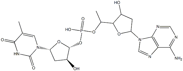 2'-deoxyadenylyl-(3'-5')-thymidine Structure