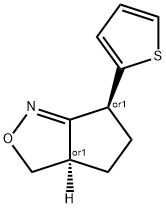 3H-Cyclopent[c]isoxazole,3a,4,5,6-tetrahydro-6-(2-thienyl)-,(3aR,6S)-rel-(9CI) Structure