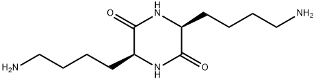 3,6-bis-(4-amino-butyl)-piperazine-2,5-dione 구조식 이미지