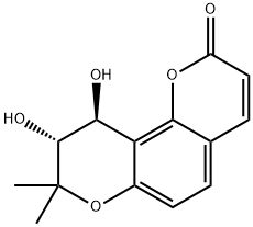 (9R)-8,8-Dimethyl-9α,10β-dihydroxy-9,10-dihydro-2H,8H-benzo[1,2-b:3,4-b']dipyran-2-one Structure