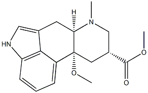10β-메톡시-6-메틸에르골린-8β-카르복실산메틸에스테르 구조식 이미지