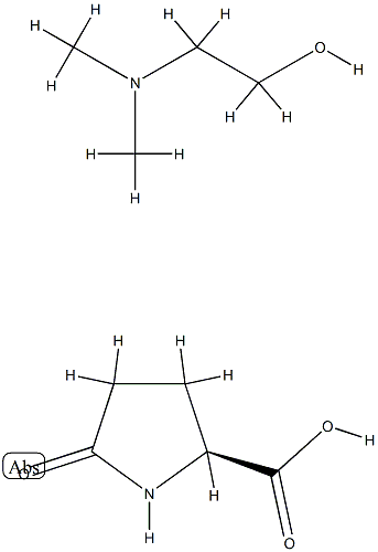 5-oxo-L-proline, compound with 2-(dimethylamino)ethanol (1:1)  구조식 이미지