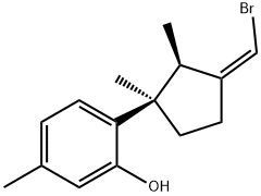 2-[(1R)-3-[(Z)-Bromomethylene]-1,2β-dimethylcyclopentyl]-5-methylphenol 구조식 이미지