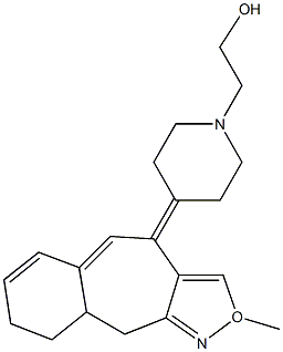 4-(9,10-Dihydro-2-methyl-4H-benzo[5,6]cyclohept[1,2-d]oxazol-4-ylidene)-1-piperidineethanol Structure