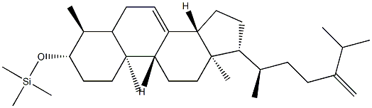 트리메틸[[4α-메틸에르고스타-7,24(28)-디엔-3β-일]옥시]실란 구조식 이미지