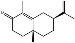 [4aR,(-)]-2,3,4,4a,5,6,7,8-Octahydro-1,4a-dimethyl-7α-isopropenylnaphthalene-2-one 구조식 이미지