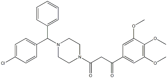 1-(4-Chloro-α-phenylbenzyl)-4-[1,3-dioxo-3-(3,4,5-trimethoxyphenyl)propyl]piperazine Structure