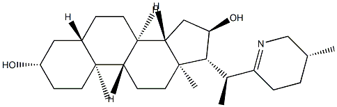 (25β)-16,28-Seco-5α-solanid-22(28)-ene-3β,16α-diol 구조식 이미지
