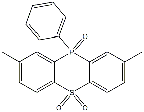 2,8-Dimethyl-10-phenyl-10H-phenothiaphosphine 5,5,10-trioxide Structure