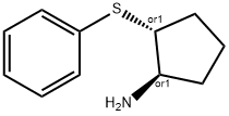 Cyclopentanamine, 2-(phenylthio)-, (1R,2R)-rel- (9CI) Structure