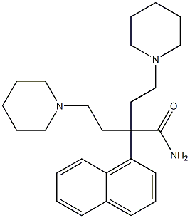 α,α-비스(2-피페리디노에틸)-1-나프탈렌아세트아미드 구조식 이미지