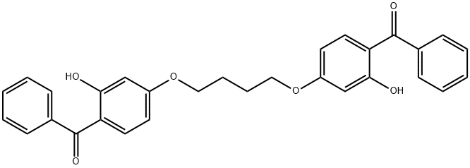 (1,4-butanediyl) bis[oxy(2-hydroxy-4,1-phenylene)]bis[phenylmethanone] 구조식 이미지