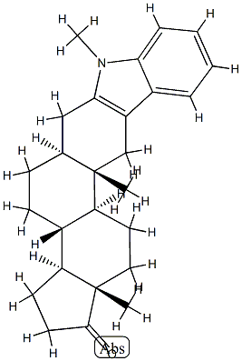 1'-Methyl-1'H-5α-androst-2-eno[3,2-b]indol-17-one Structure