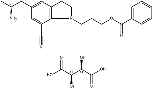 239463-85-5 5-[(2R)-2-Aminopropyl]-1-[3-(benzoyloxy)propyl]-2,3-dihydro-1H-indole-7-carbonitrile (2R,3R)-2,3-dihydroxybutanedioate