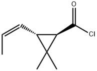 시클로프로판카르보닐클로라이드,2,2-디메틸-3-(1Z)-1-프로페닐-,(1R,3R)-(9CI) 구조식 이미지